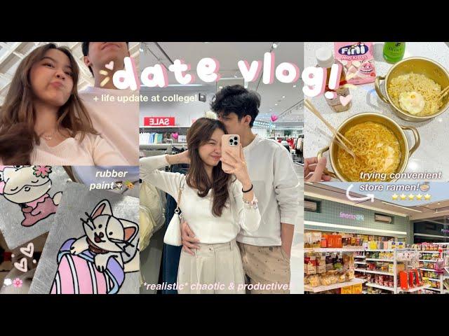 vlog : day in my life at campus + spend time with my bf (´｡• ◡ •｡`)  