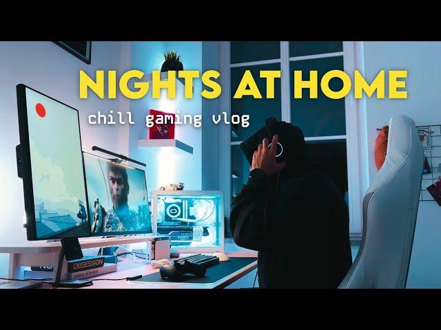 ️ gaming vlog | weekday nights recharging alone, trying out a white gaming chair