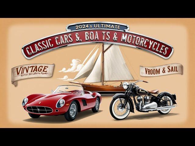 Vintage Vroom & Sail 2024's Ultimate Classic Cars, Boats & Motorcycles Showcase part 2