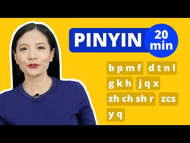 Learn Chinese Alphabet Pinyin (20 minutes) | Beginner Chinese Pronunciation Lesson