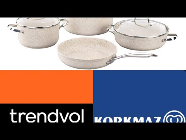 Trendyol cookware set ,korkumaz Granite cookware