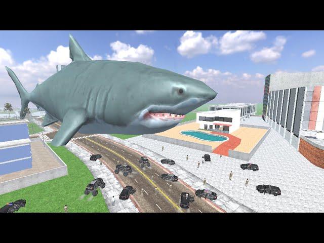 Franklin Fight Giant Shark in Indian Bike Driving 3D