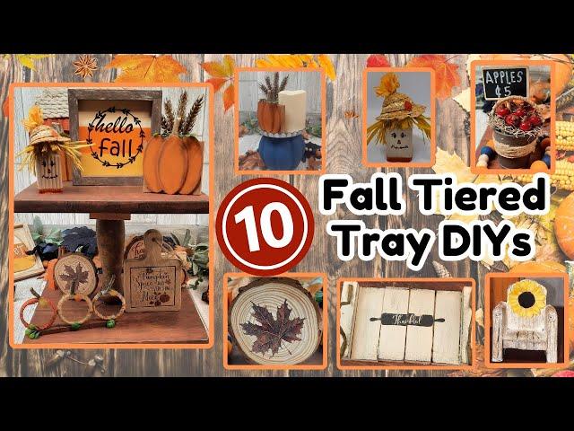 ⏰️5-minute Fall Tiered Tray Decor Ideas - Quick And Easy!