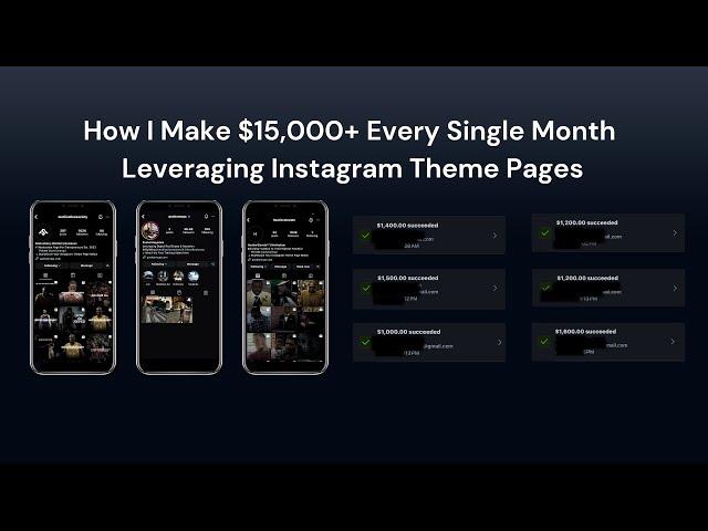 How I Make $15,000+ Per Month Leveraging Instagram Theme Pages