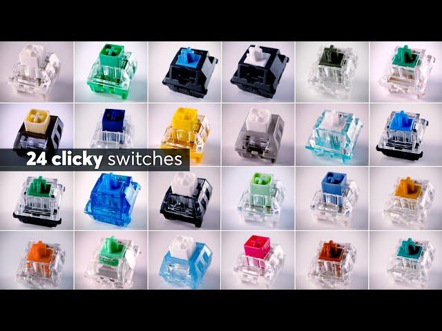 Find the BEST CLICKY Switches for Your Keyboard! 24 Switches Sound Comparison