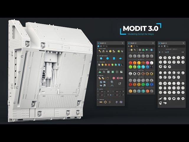 ModIt 3.0 HardSurface Modeling Script for Maya - Trailer