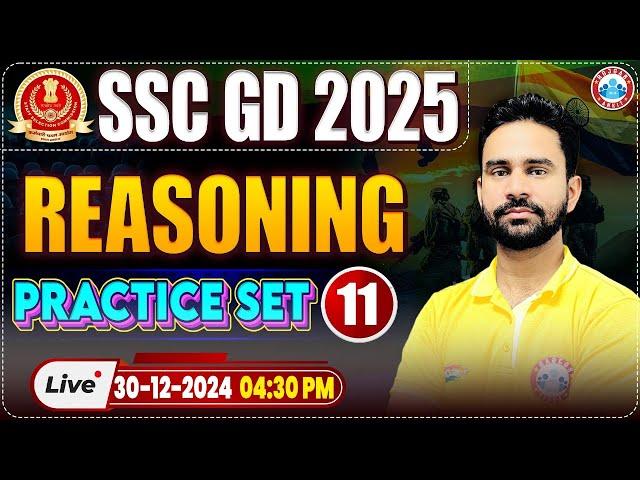 SSC GD 2025 | SSC GD Reasoning Practice Set 11 | Reasoning for SSC GD by Rahul Sir