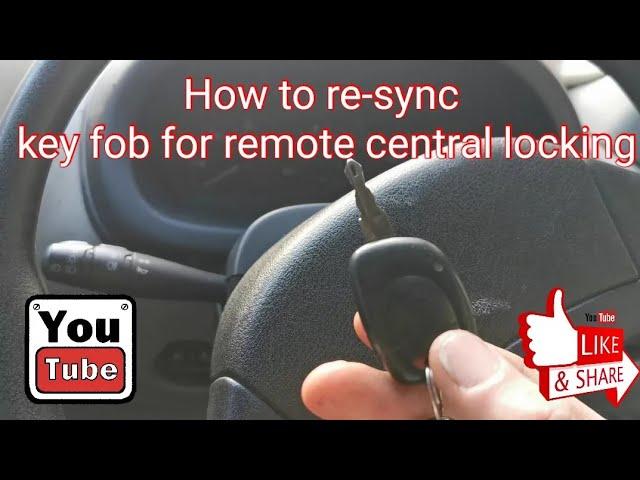 How to resync key fob for central locking