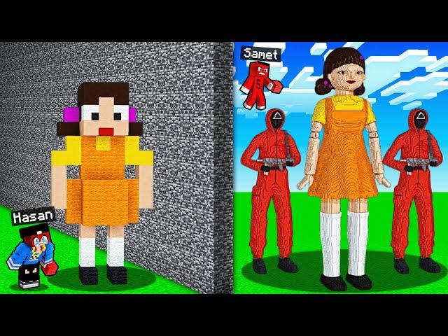 HASANI YAPI KAPIŞMASINDA SQUID GAME ile TROLLEDİM !! - Minecraft