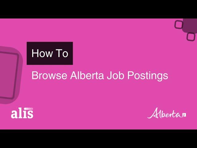 Alis Training - How to Browse Job Postings