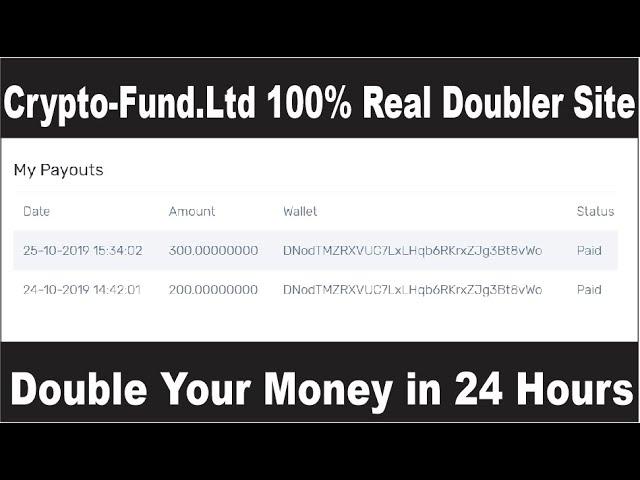 Crypto-Fund.Ltd 100% Real And Trusted Doubler Site || Withdraw Proof - Deposit