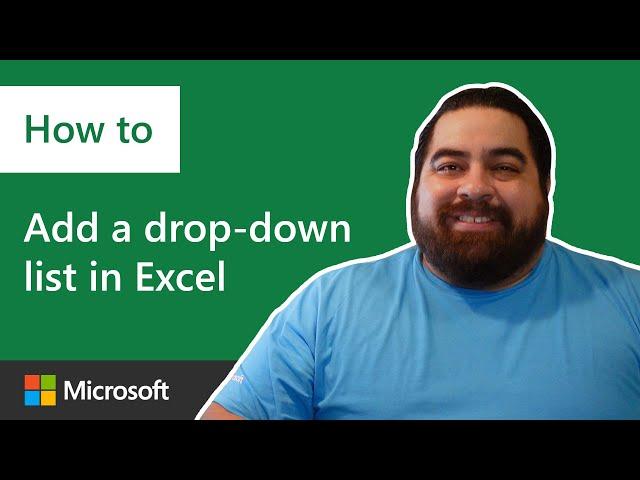 How to add a drop-down list in Microsoft Excel