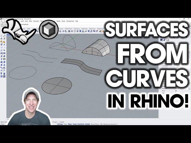 How to Create SURFACES from Curves and Edges in Rhino!