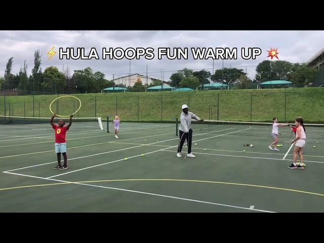 ️HULA HOOPS FUN WARM UP #tennis #tennis #tenniswitheric #coacheric #fitwithcoache #ectacademy