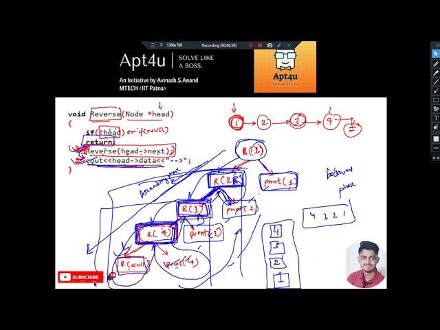 Linked List: Print the Linked List in Reverse order without actually reversing the list