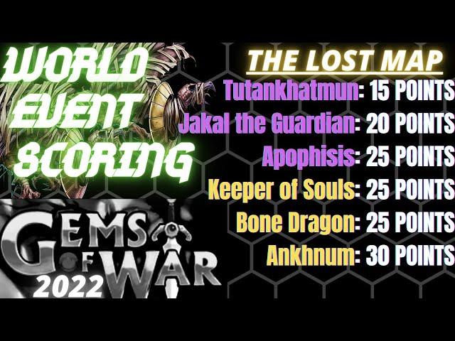 Gems of War World Event Scoring June 13th 2022 | The Lost Map