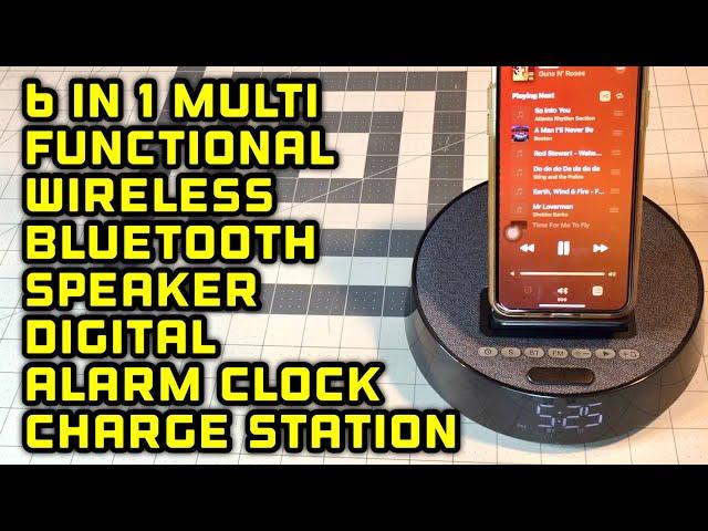 Freefish Alarm Clock Bluetooth Speaker Wireless Charging Station Review!!