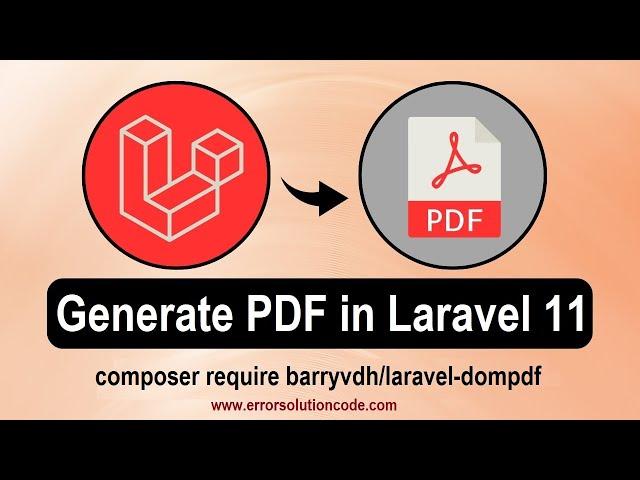 Generate PDF files in Laravel 11 using DomPDF Package