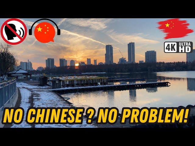 Can you visit China without speaking Chinese? Real Daily  life beside a lake in China