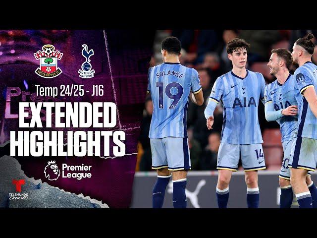 Southampton vs. Tottenham | Highlights Premier League | Jornada 16 | Telemundo Deportes