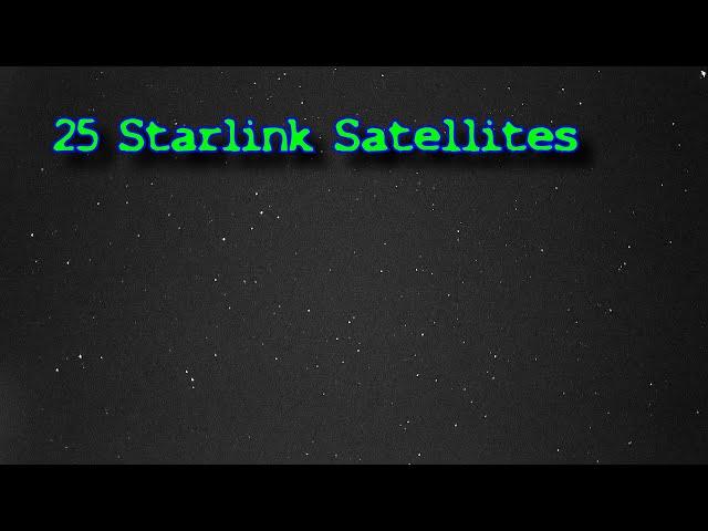 I captured 25 Starlink Satellites with a 160,000 ISO Sony Camera