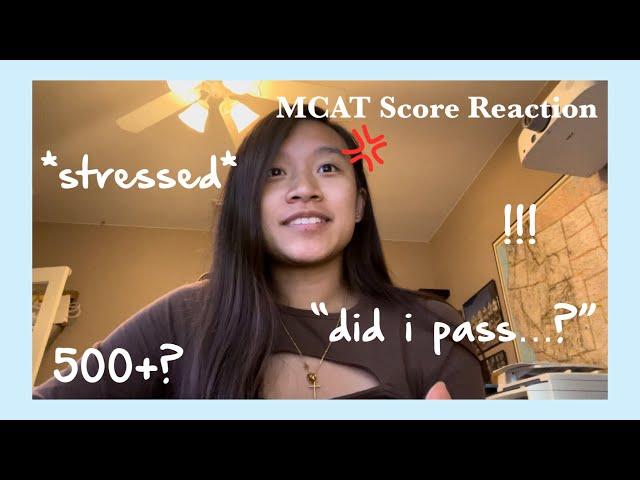 stressed kid reacts to her mcat scores (intense?) mcat score reaction