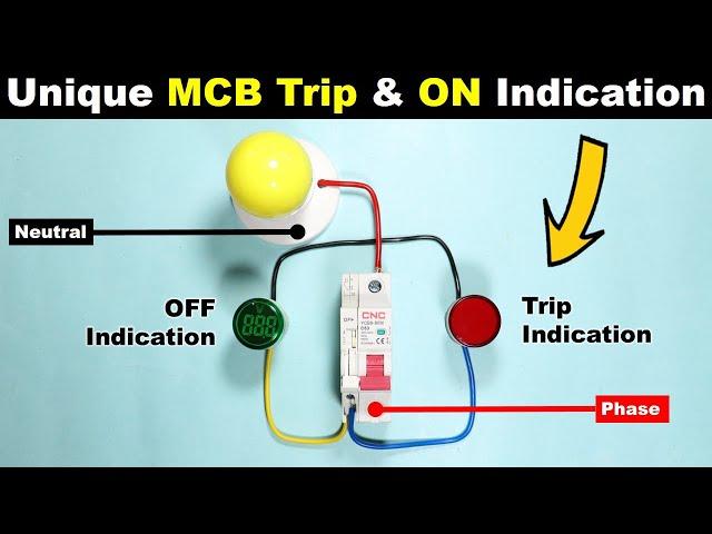 Connect Trip indicator light for MCB miniature circuit breaker. MCB trip indicator@CNCElectric1988