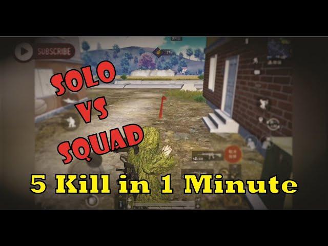 5 Kill in 1 Minute - Solo vs Squad - Pubgmobile Gameplay #beast