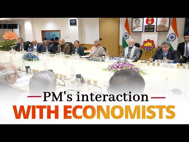 PM Modi interacts with economists