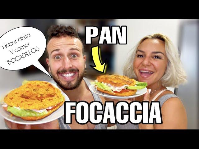 Bocadillo de PAN CASERO  para hacer DIETA y EN 5 minutos ! EL PAN NO ENGORDA ! MUY fácil de hacer 