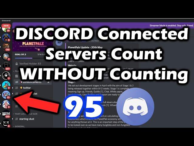 Discord - How to find out your server counts WITHOUT counting