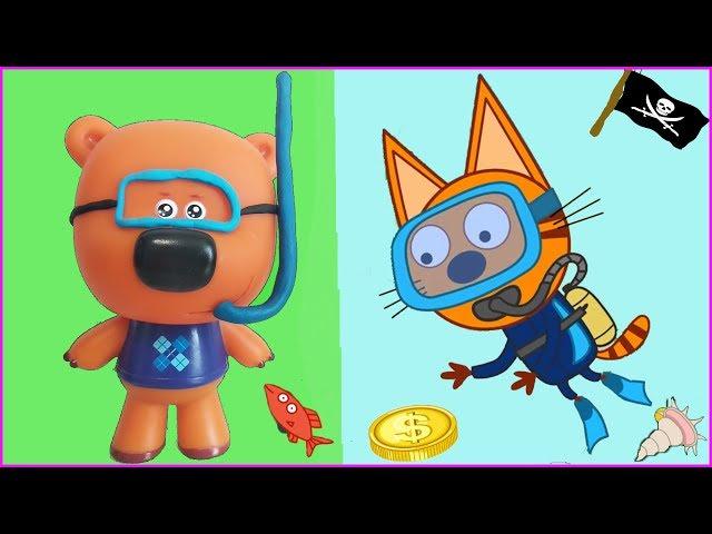 Be-be-bears and Three cats SEA ADVENTURE Cartoon game for kids