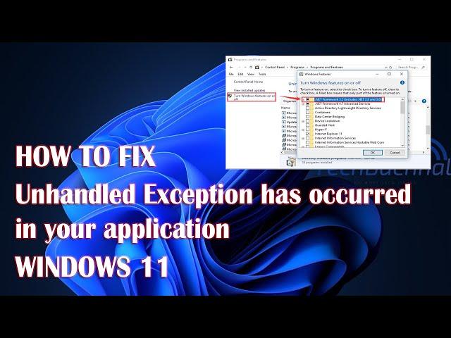 Unhandled Exception Has Occurred In Your Application  In Windows 11 - 2 Fix How To