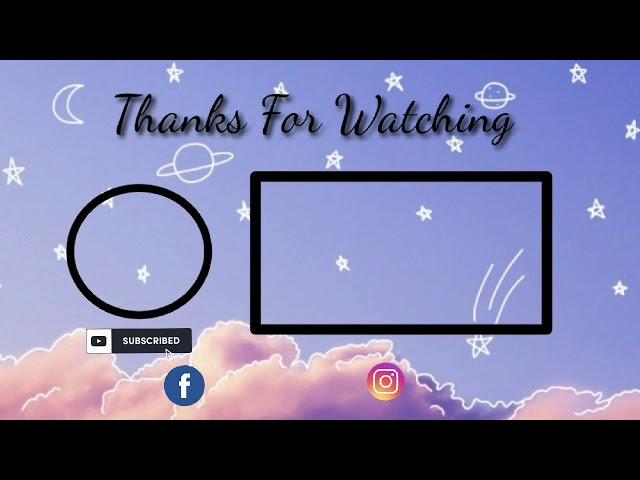 Free Outro  Aesthetic Template || No Text