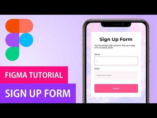 Figma UI Design Tutorial | Sign Up Page
