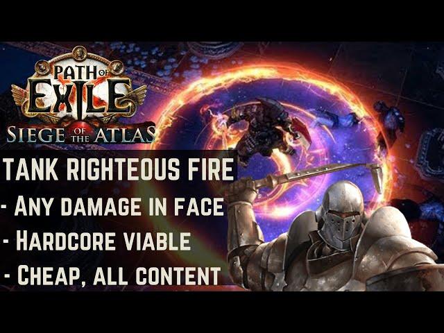 Path of Exile 3.19 - Super Tank Righteous Fire build - Lake of Kalandra PoE 3.19