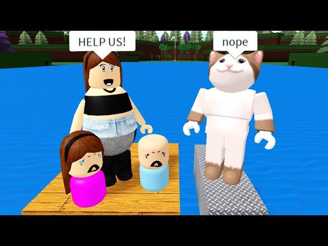 FAMILY ON BOAT! (Build a boat Funny Moments)