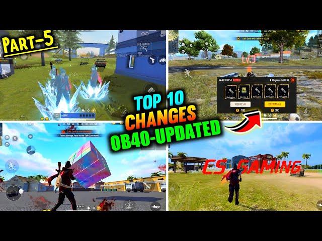 Top 10 BIG SHOCKING CHANGE IN FREE FIRE  OB40 UPDATE #5