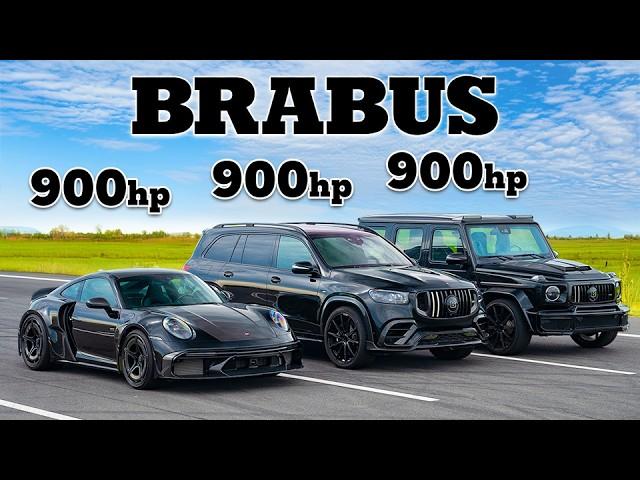 【ドラッグレース！】900 ロケットR (911 ターボS) vs 900スーパーブラック (GLS 63) vs 900スーパーブラック (G63)