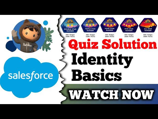 Identity Basics | Salesforce Trailhead | Quiz Solution