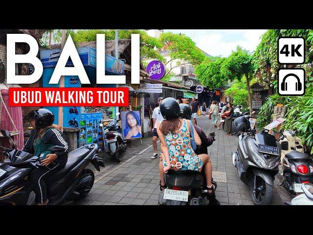 BALI, Indonesia  Ubud 4K Walking Tour Downtown