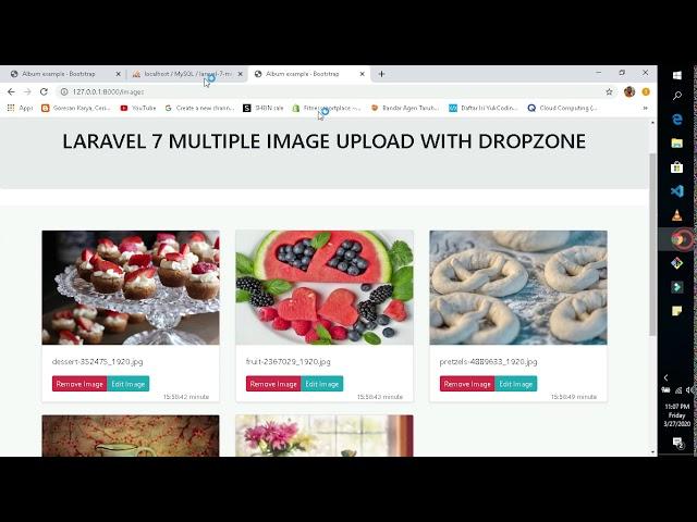 HOW TO CREATE LARAVEL 7 MULTIPLE & SINGLE IMAGE UPLOAD WITH DROPZONE STEP BY STEP  FREE SOURCE CODE