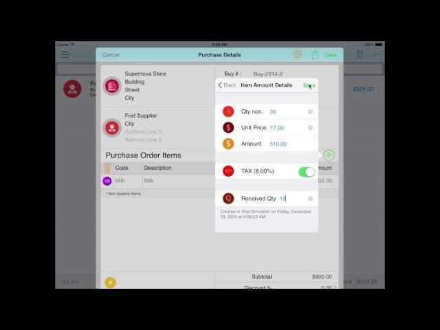 Retail Store Manager App for iPad and iPhone by Supernova Tech, App Demo