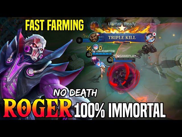 100% Immortal!! Roger Best Build 2025 100% Unstoppable - Build Top Global Roger Gameplay ~ Mlbb