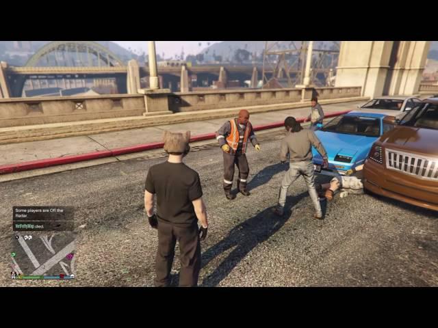 GTA V: Funny NPC fight