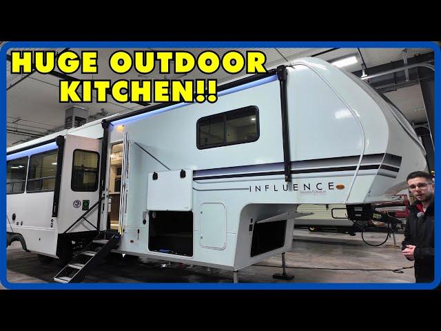 HUGE Outdoor Kitchen Fifth Wheel! 2025 Grand Design Influence 3704BH