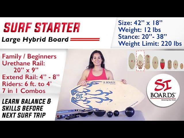 Surf Training Balance Board for Beginners and Kids | Si Boards Surf Starter 7 in 1