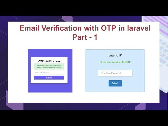 Email verification with OTP in Laravel | Email OTP verification laravel part (1)