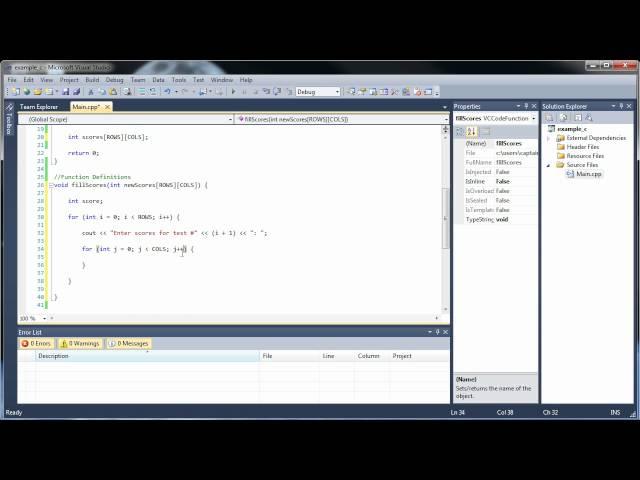 C++ Tutorial 17 - Multidimensional Arrays as Parameters