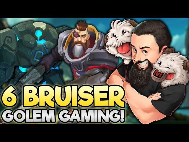 6 Bruiser - New Golemify Augment is Pretty Good!! | TFT Into the Arcane | Teamfight Tactics